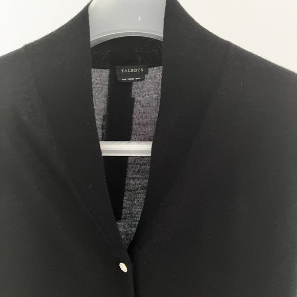 Pure Merino Wool Ultra Fine V-Neck Knit Cardigan 3/4 sleeves - Picture 5 of 11